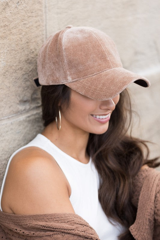 Velour Ball Cap Le Papillon Style