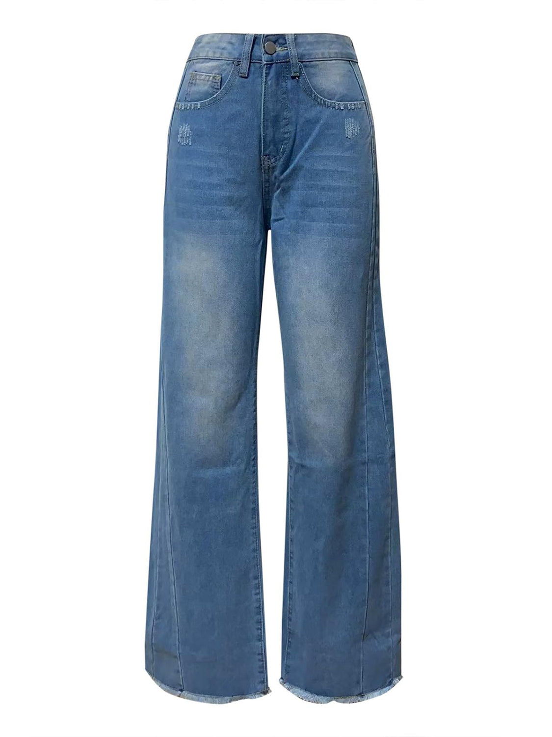 Wide Leg Jeans with Pockets Le Papillon Style