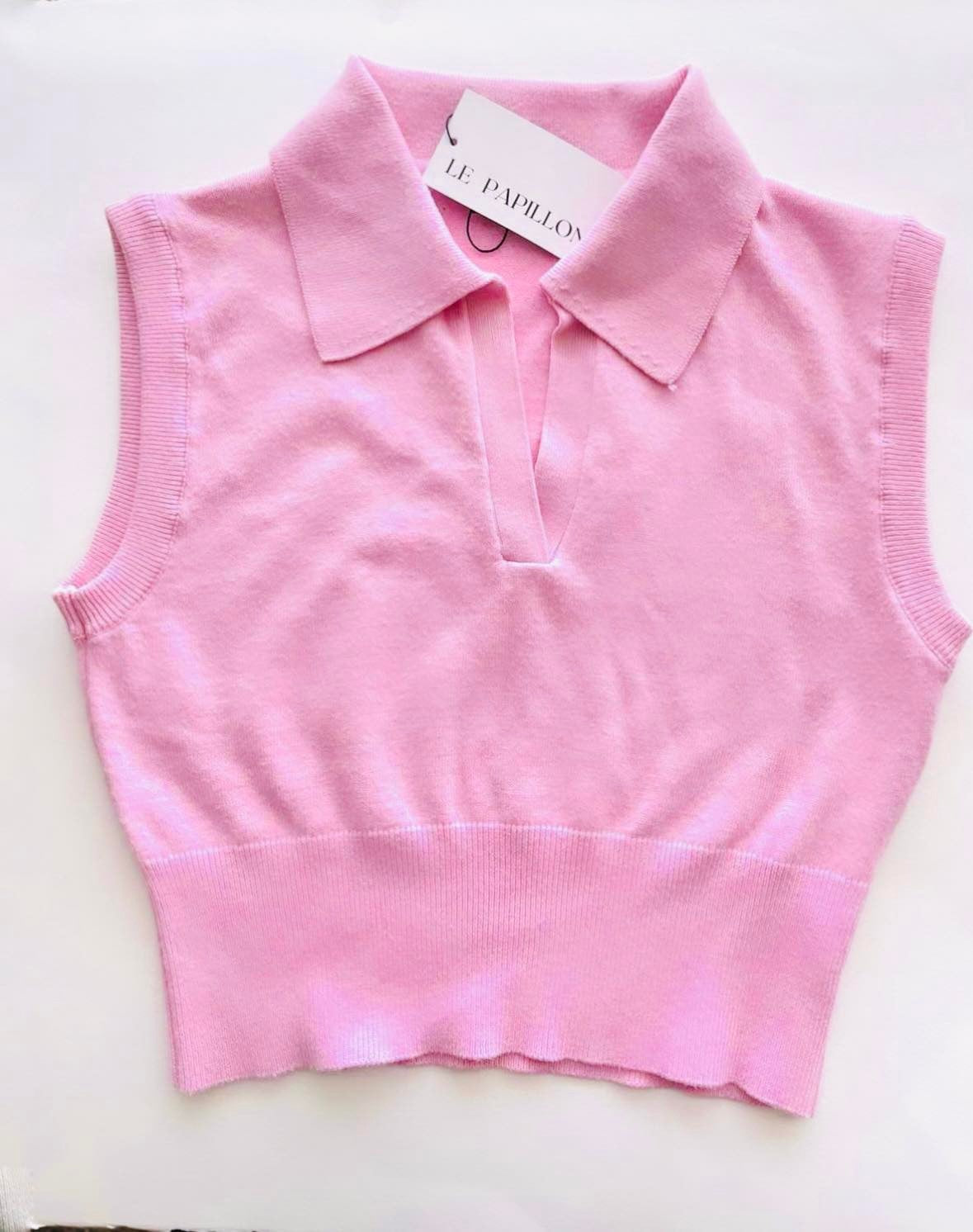 Sleeveless knitted top Le Papillon Style
