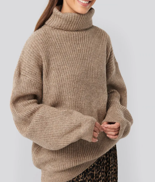Knitted Turtle Neck Sweater Le Papillon Style