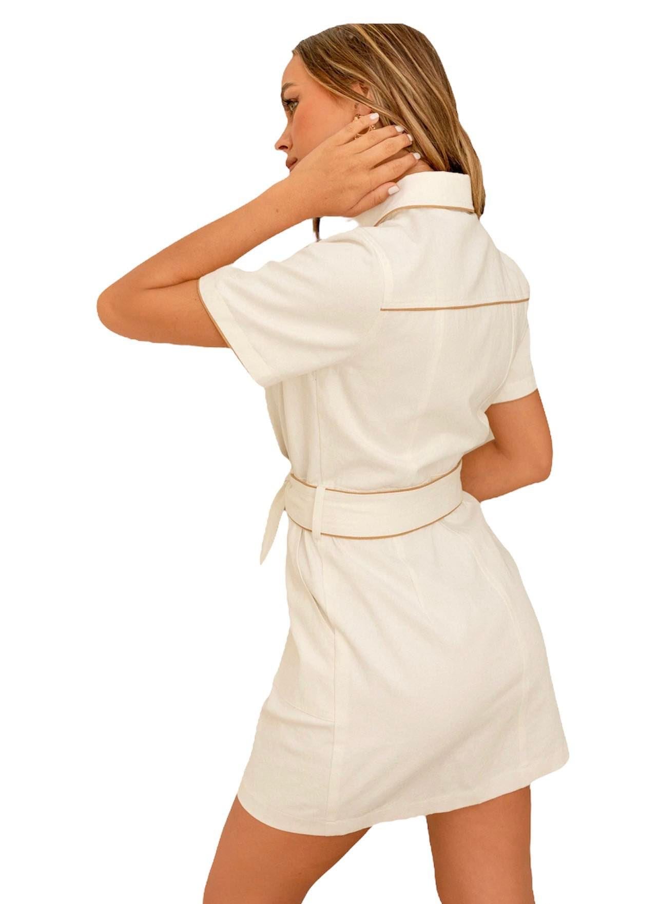 White denim dress Le Papillon Style