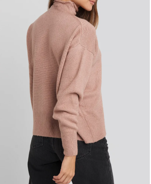 Turtleneck Oversized Knitted Sweater Le Papillon Style