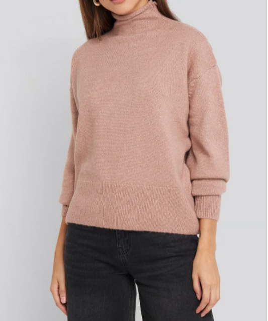 Turtleneck Oversized Knitted Sweater Le Papillon Style