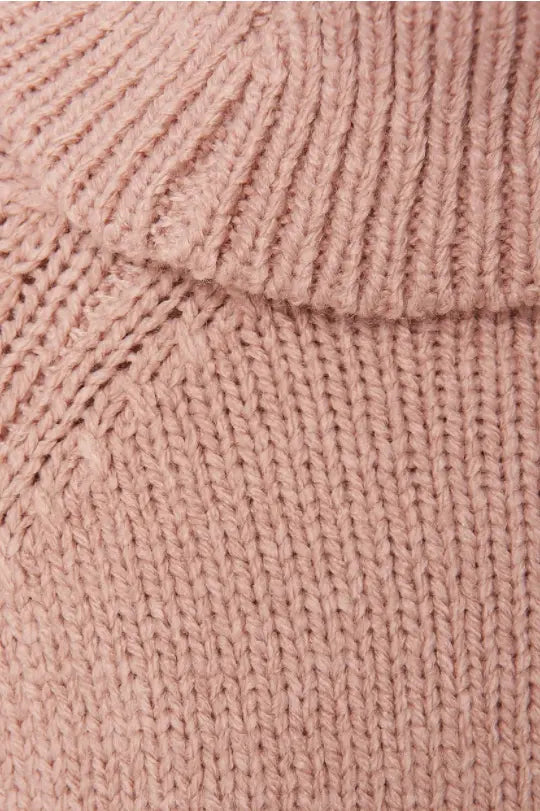 High Neck Knitted Sweater Le Papillon Style