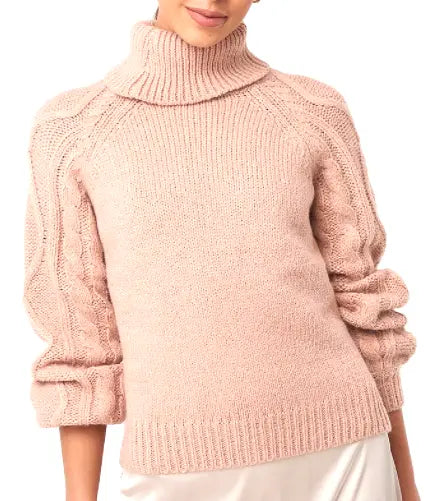 High Neck Knitted Sweater Le Papillon Style
